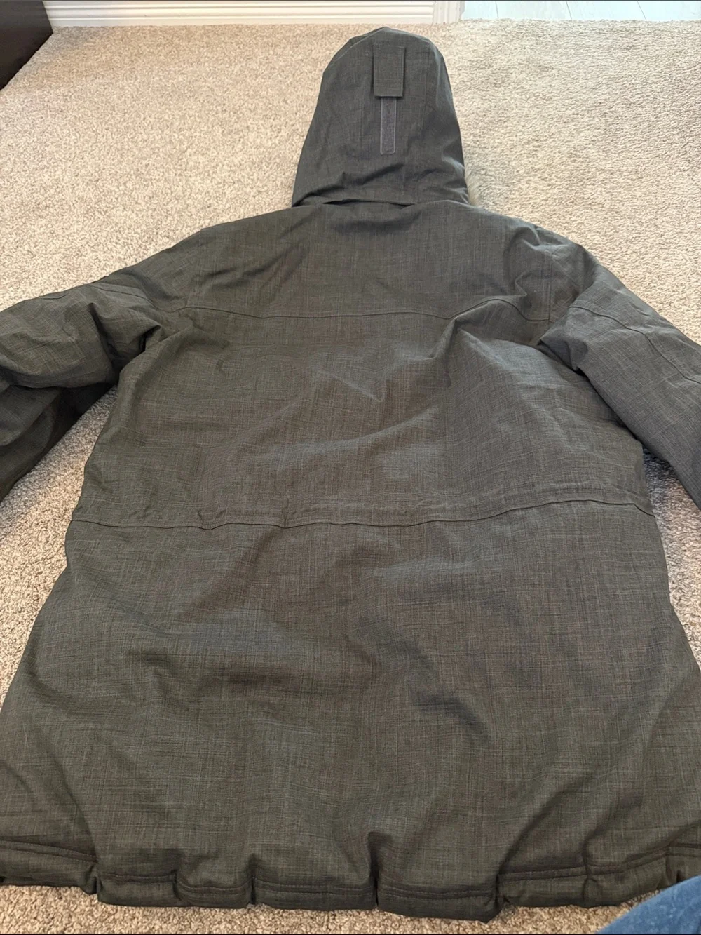 LLBean Mens Baxter State Parka Iron Gray Large Tall Down Jacket